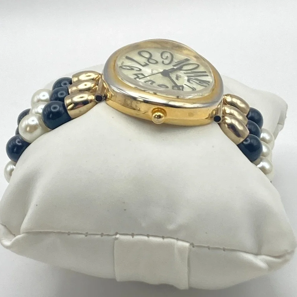 Vtg Collezio Women's Watch Gold Tone Oval 39mm Faux Pearl MOP New Battery 6.25